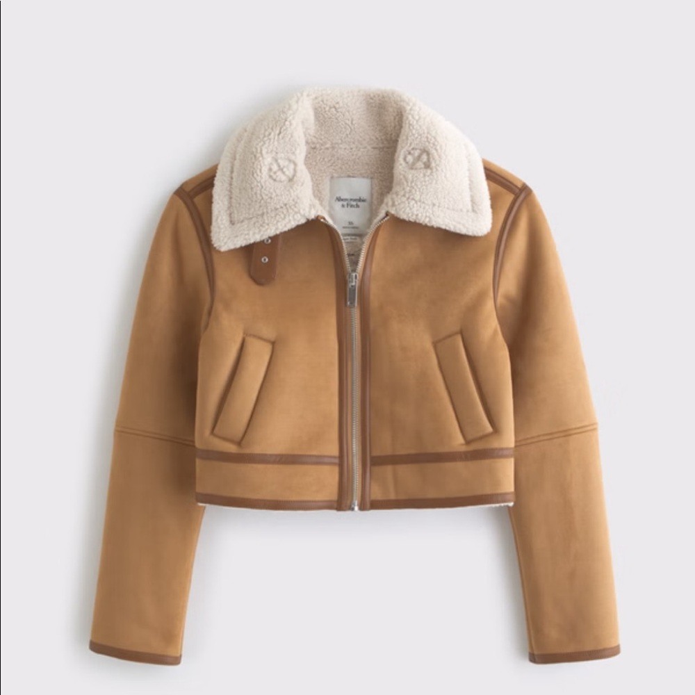 Vegan Suede Shearling Coat - Picture 2 of 11